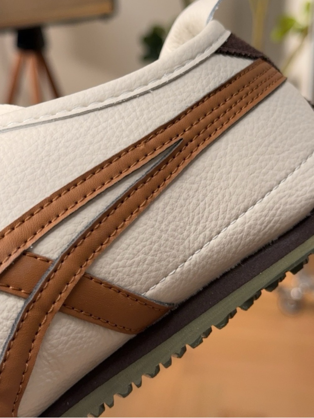 Onitsuka Tiger Mexico 66 Cream Brown Women’s Sneakers - Picture 5 of 8